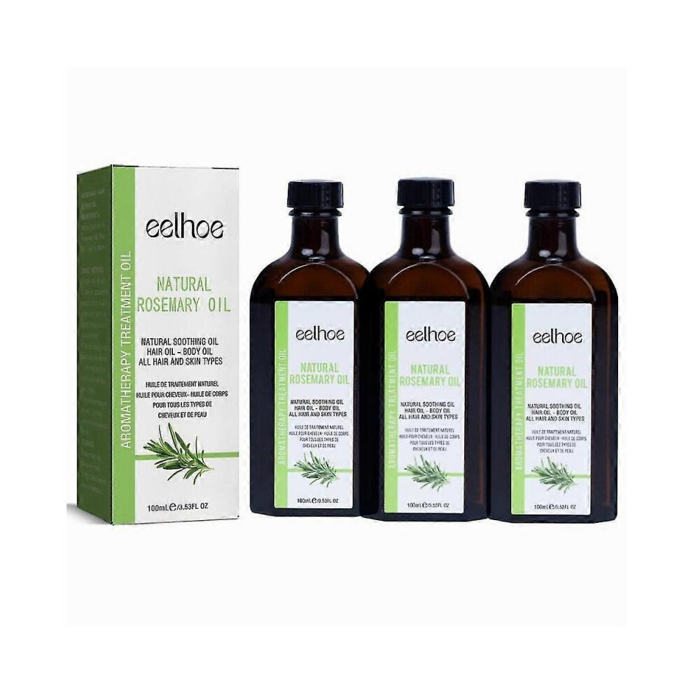 3Pcs 100ml Rosemary Oil for Hair Growth & Skin Natural & Vegan