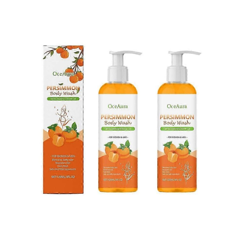 (2pcs) Persimmon Body Wash for Body Odor Control, Purifying Deodorizing, Eliminating Body Odor Underarms