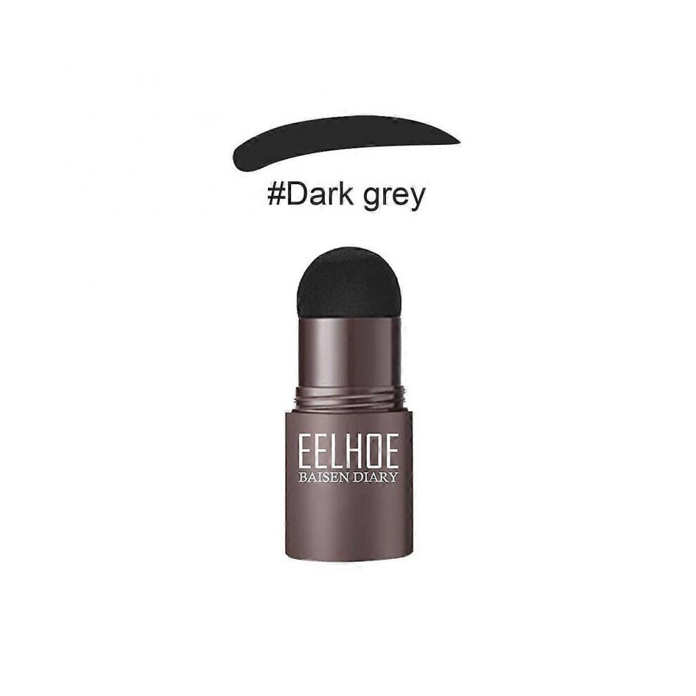 (deep grey) Eyebrow Stamp Shaping Kit Eye Brow Waterpoof Powder Stencils Definer Makeup Set