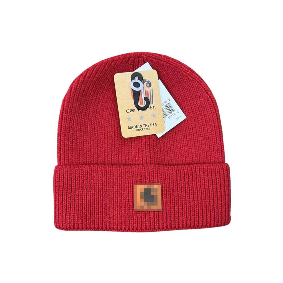 (Red)Bonnet chapeau Carhartt unisexe hiver bonnet tricot épaissi garder au chaud mode cadeau