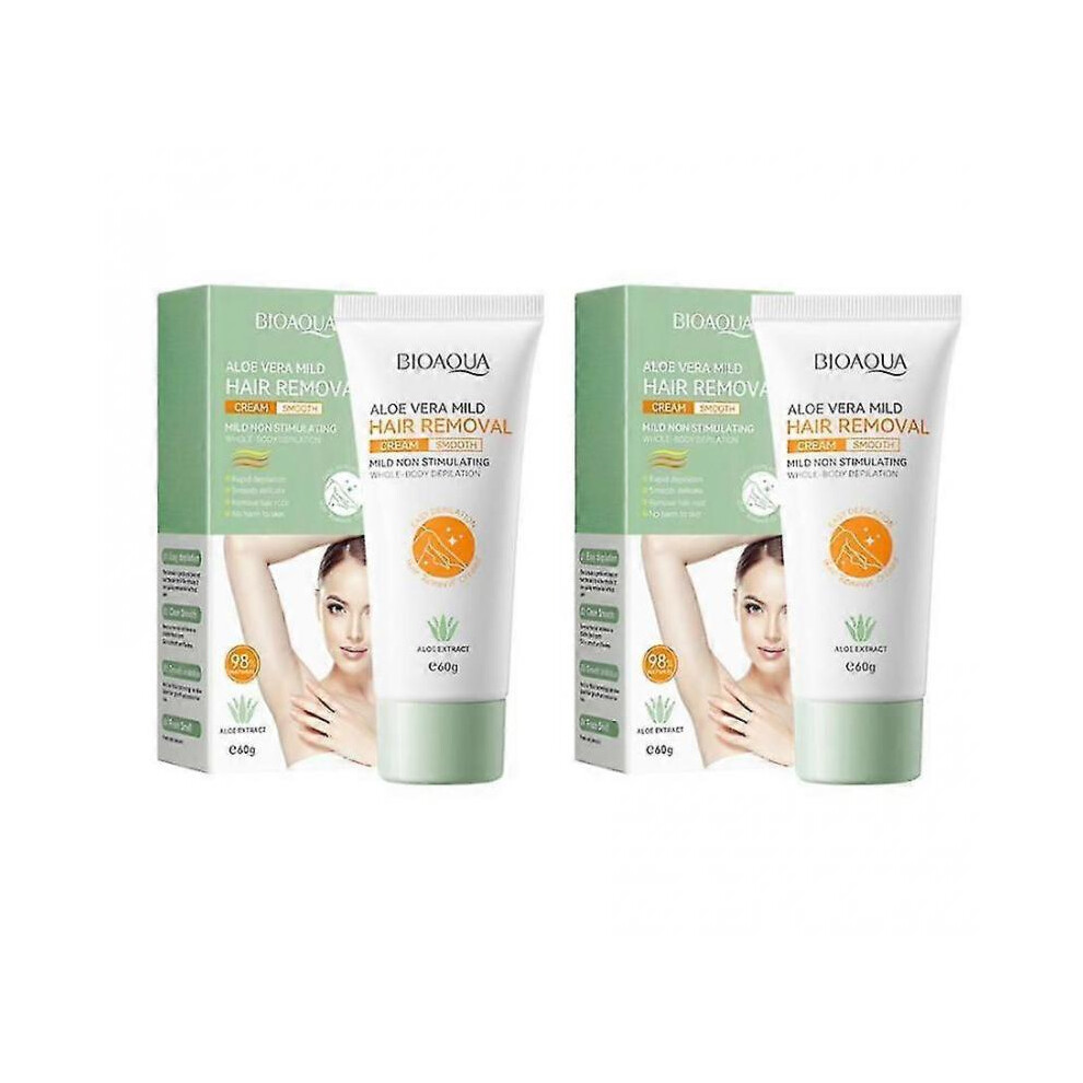 2Pcs Aloe Hair Removal Depilatory Cream Aloe Vera Non-irritating