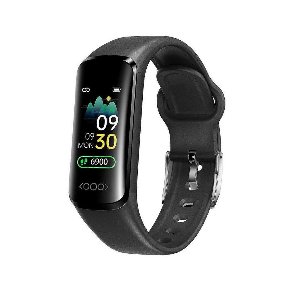 (black) New Fit@bit Smart Watch Activity Tracker Fitness Watches Heart Rate Monitor