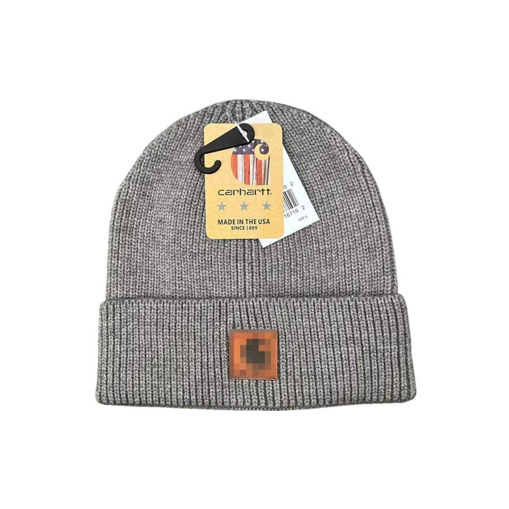 (Gray)Bonnet chapeau Carhartt unisexe hiver bonnet tricot épaissi garder au chaud mode cadeau