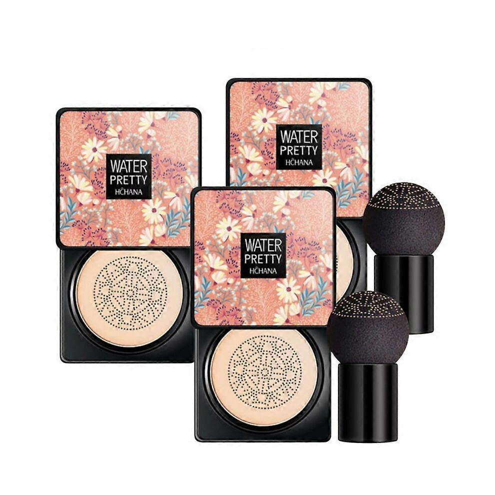 3Pcs Air Cushion Mushroom Head CC Cream BB Cream Makeup Magic Concealer Moisturizing