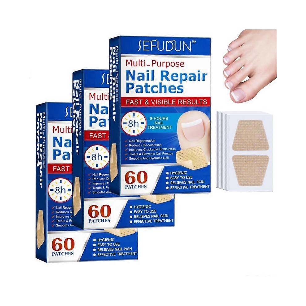 3X 60Pcs Anti Fungal Nail Treatment Toe Fungus Onychomycosis Ingrown Repair Sticker