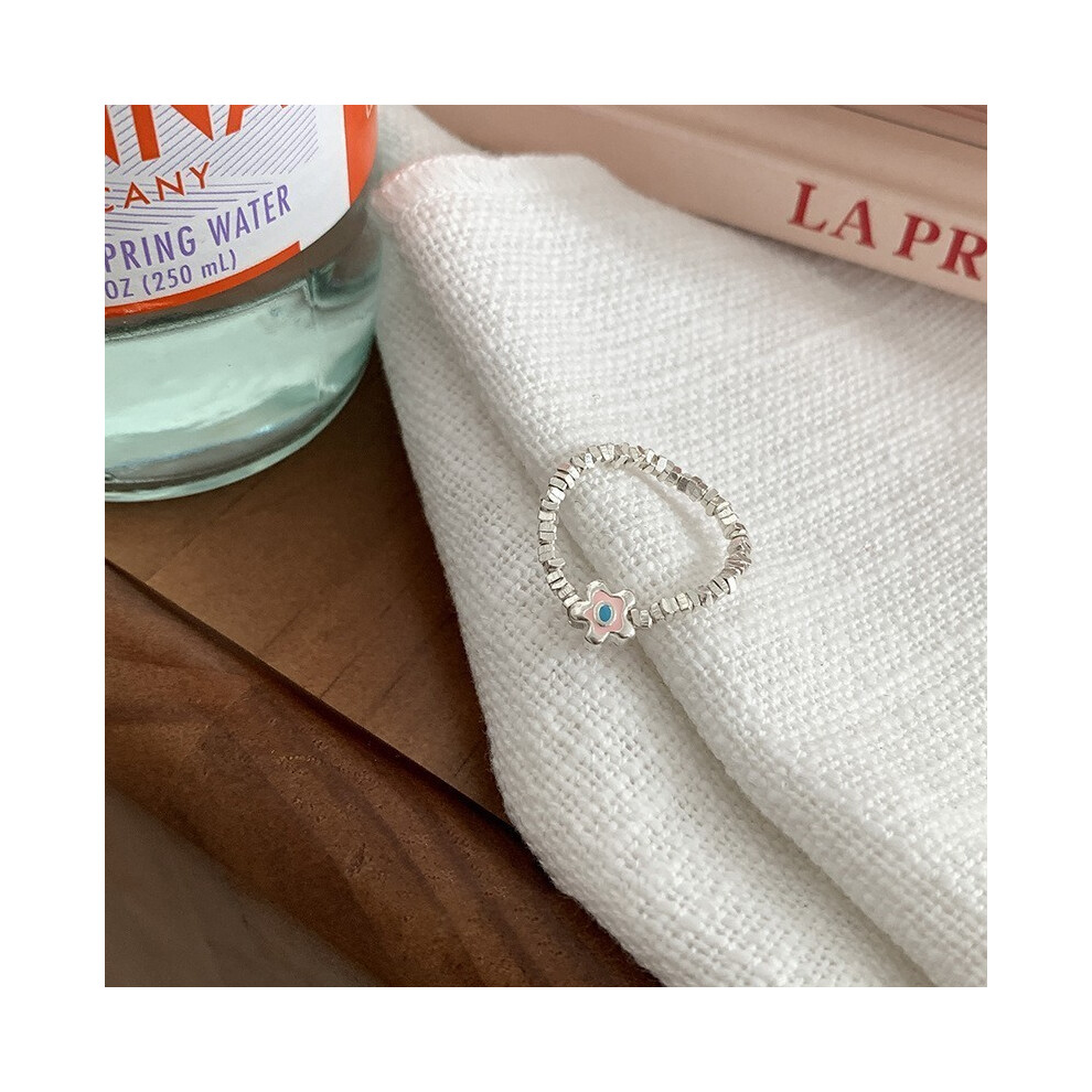 (J4118)Bague chic S925 argent nœud et coeur perle pour femme accessoire haut de gamme mode