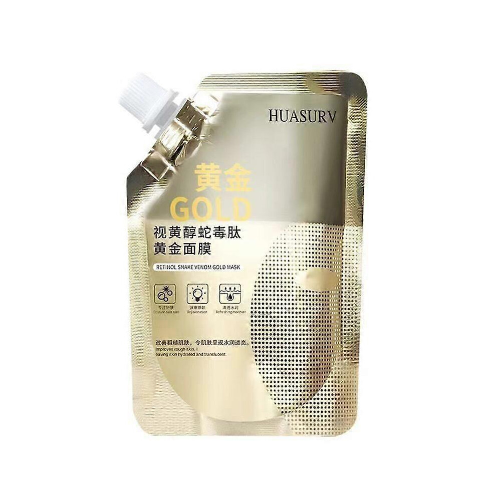 HUASURV 100ml Retinol Gold Mask Nourishing Firming Whitening Peel Off Mud Mask Facial Mask 2023 NEW
