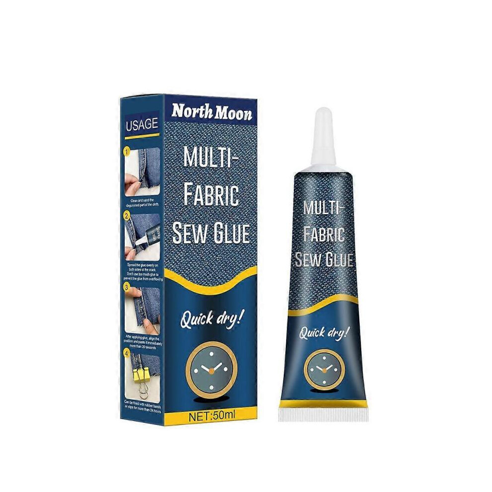 50ml Sew Fabric Glue Stitch Liquid Bonding Adhesive Repair Sewing Denim Leather