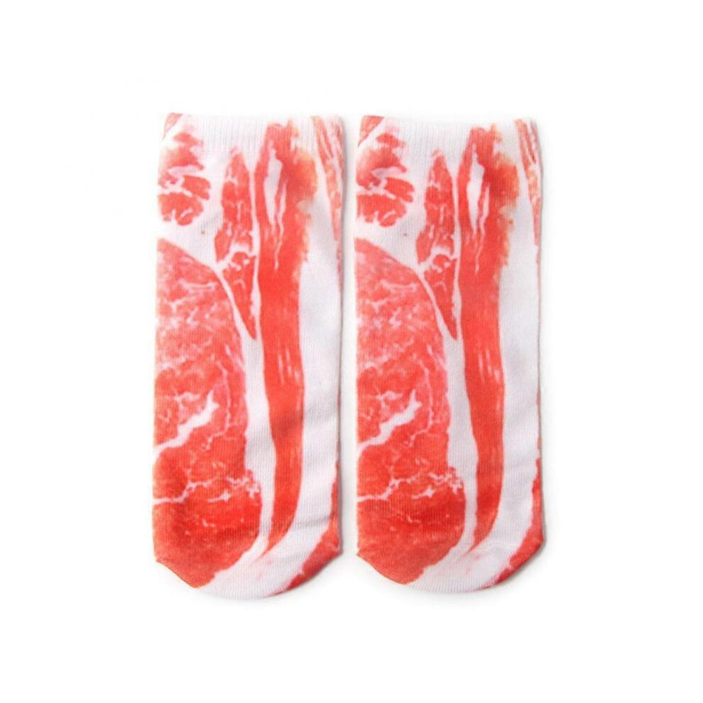 (streaky pork) 3D Pattern Manicure Print Socks Flip Flop Funny Hidden Running Socks Women
