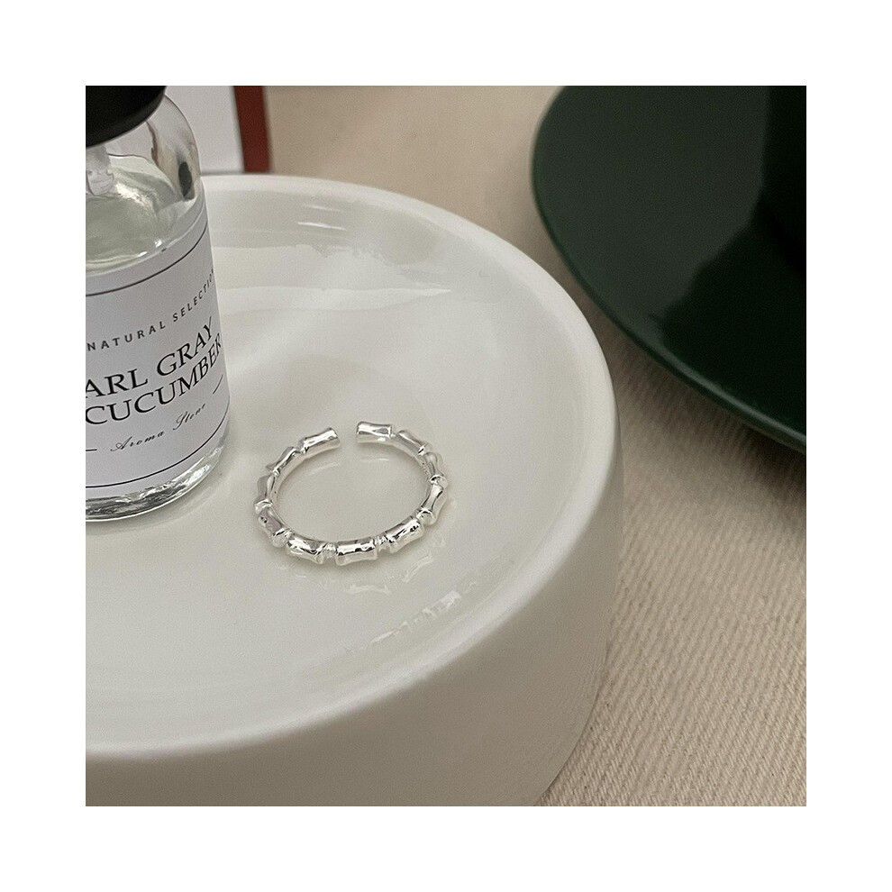 (J2684)Bague chic S925 argent nœud et coeur perle pour femme accessoire haut de gamme mode