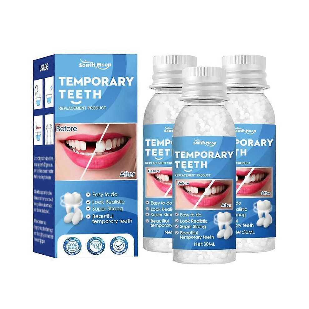 3Pcs Resin Tooth Repair Glue Shapeable Teeth Gaps Filling Solid Glue Temporary Teeth Repair Falseteeth Glue Safety Dental Supplies