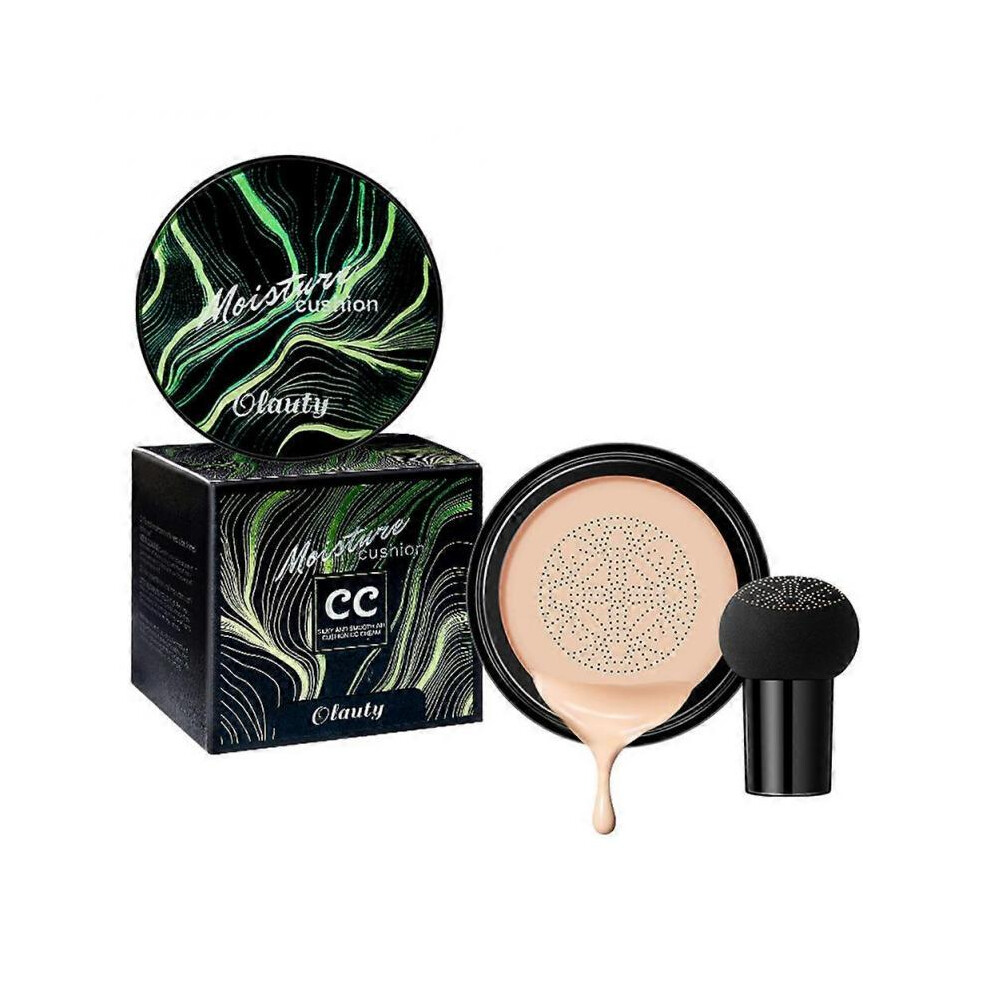 (02 nature) Air Cushion CC Cream Mushroom Head BB Cream Face Concealer Moisturizing Waterproof Long Lasting Natural Brighten Comestics