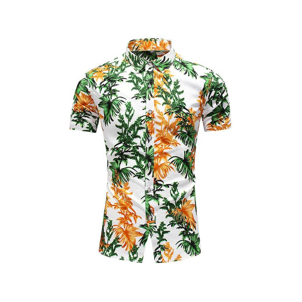 (5XL, White) Youthup Mens Botanical Print Hawaiian Beach Shirt-image-OPC-PGZFNNV-NEW