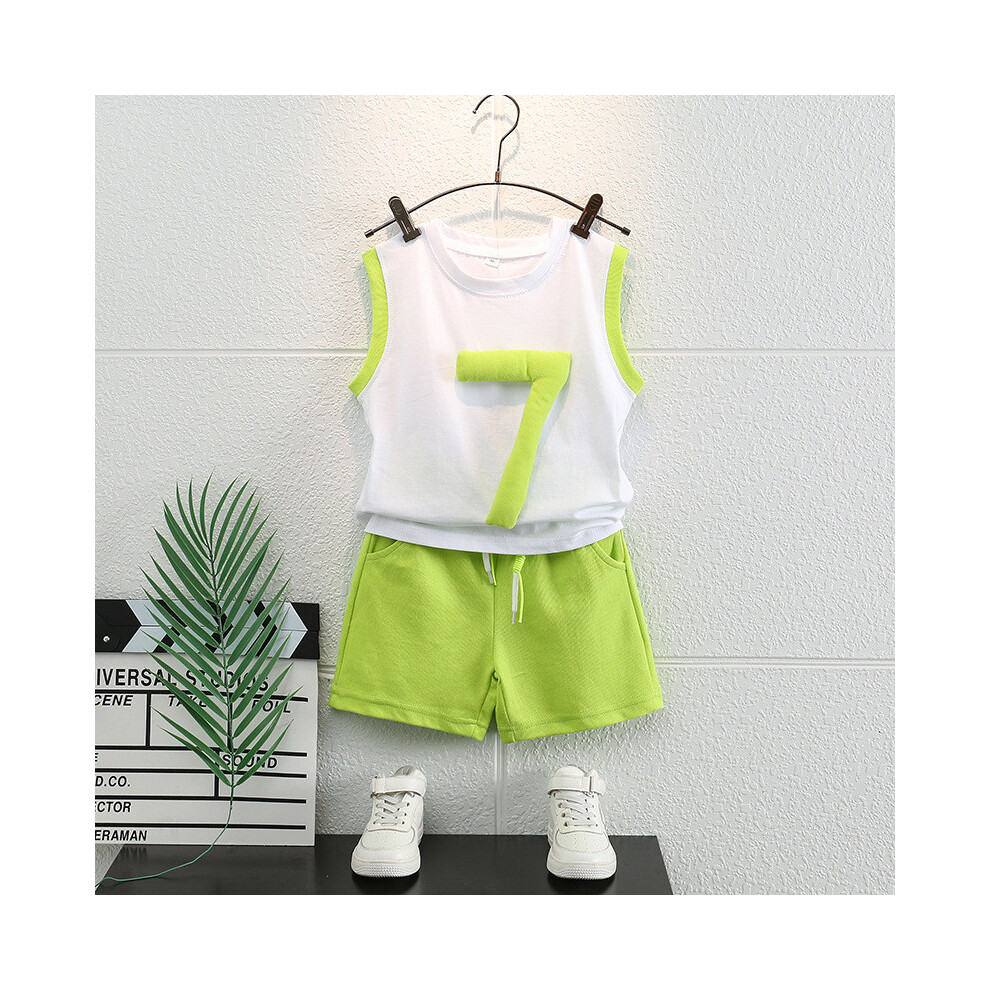 (StyleF)Ensemble gilet et short blanc chic garçon confortable coton été porté 3 ans 8 à