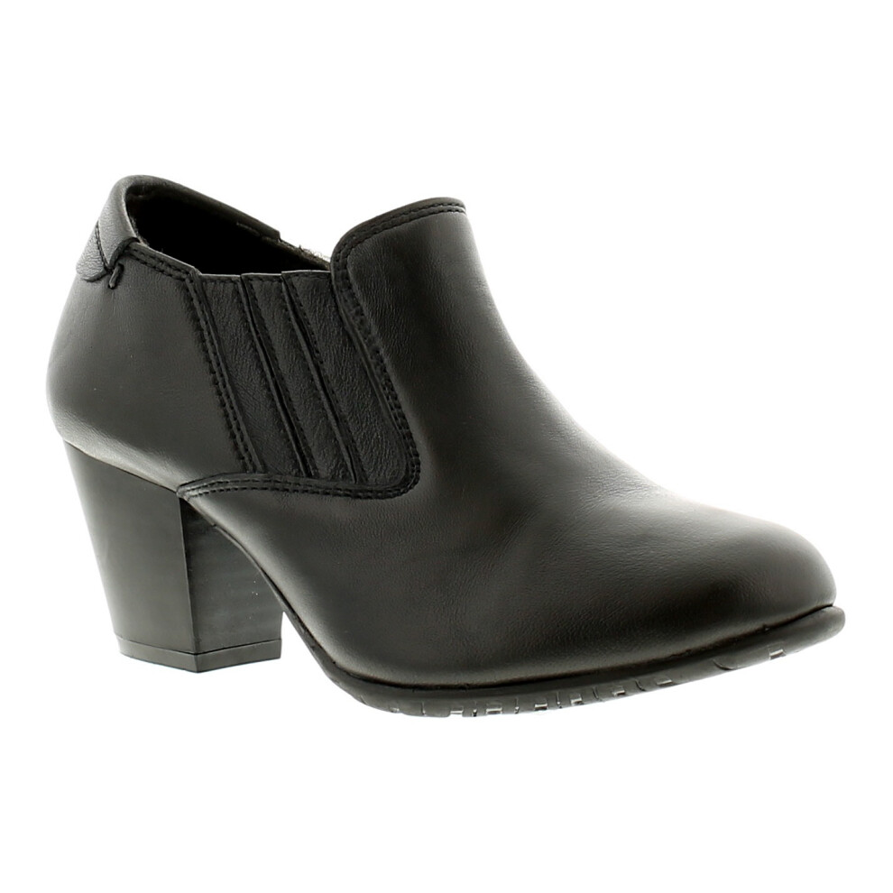 (Black, 5 (Adults')) Comfort Plus Womens Shoes Court Lucia Leather Slip On black UK Size