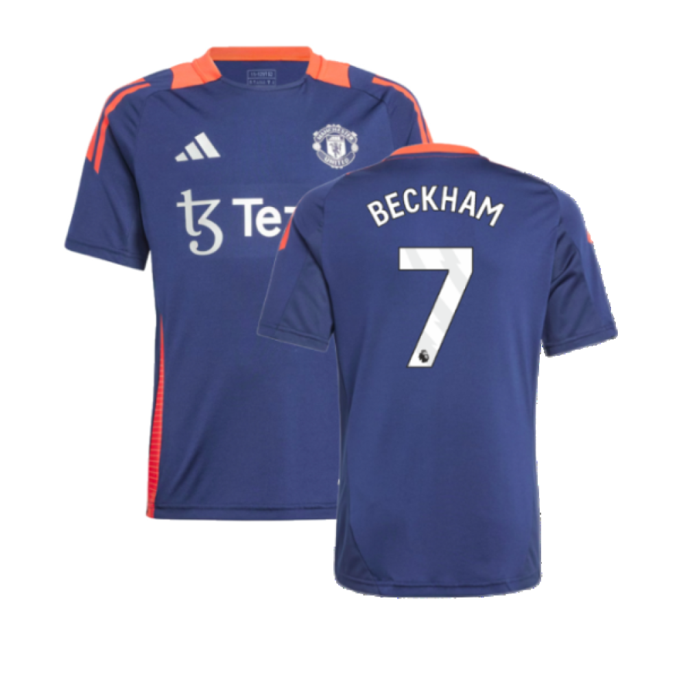 Adidas (Sb) 2024-2025 Man Utd Training Jersey (Night ) - Kids (Beckham 7) Indigo