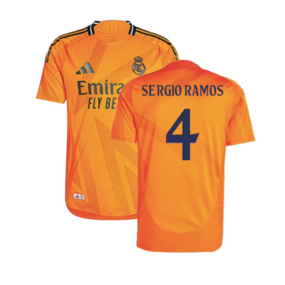 Adidas (M) 2024-2025 Real Madrid Authentic Away Shirt (Sergio Ramos 4)