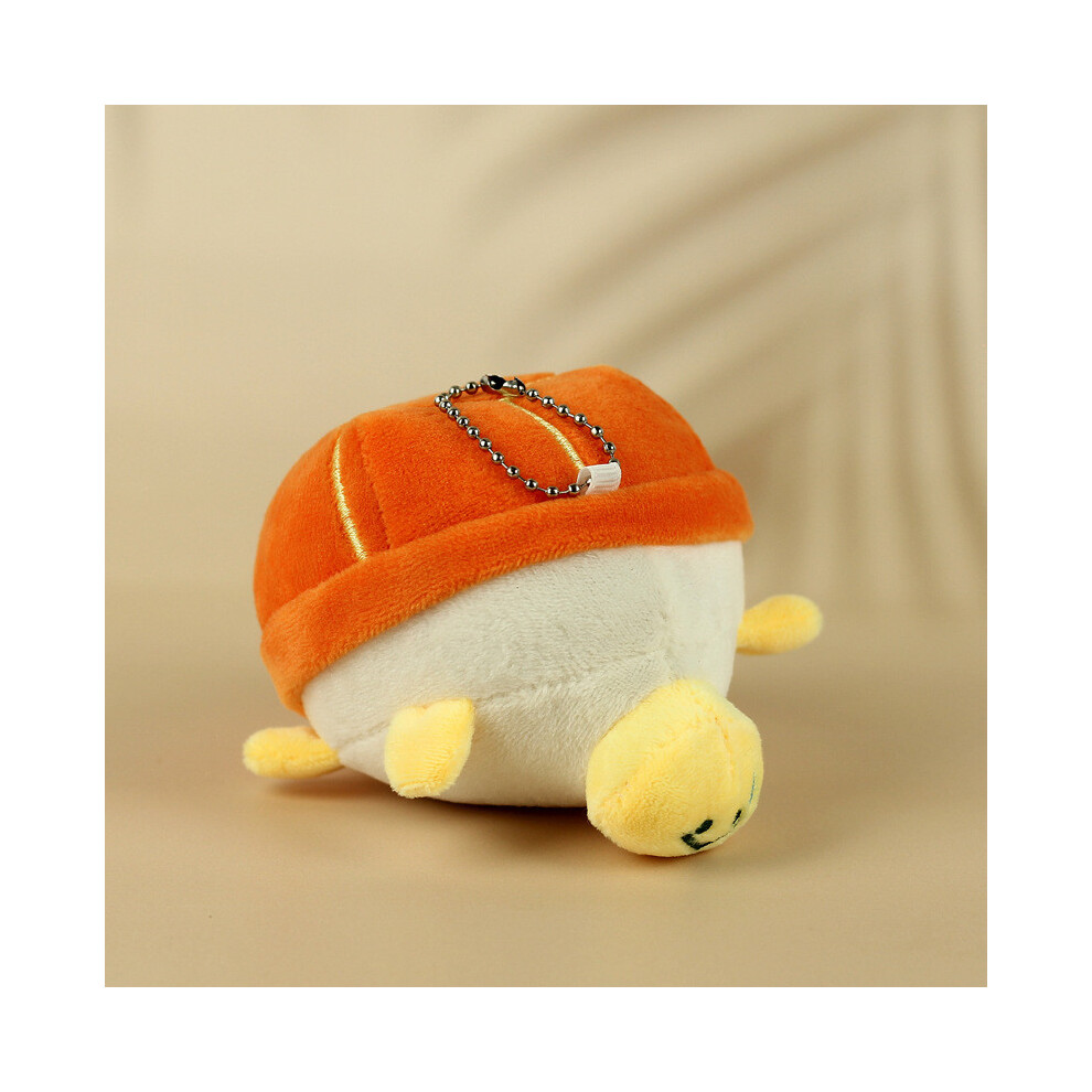 (Orange)Porte-clés peluche tortue marine ludique vert bleu marron et orange enfant pour