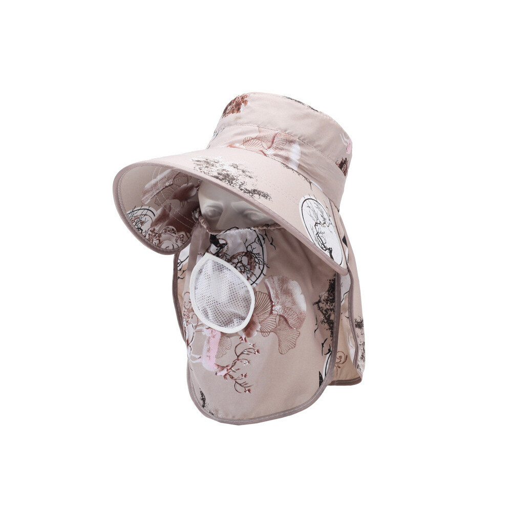 (Khaki) Sports Summer Outdoor Sun Hat Detachable Dome Sunshade Pastoral Tea Style Cap-image-OPC-PGZG9KS-NEW