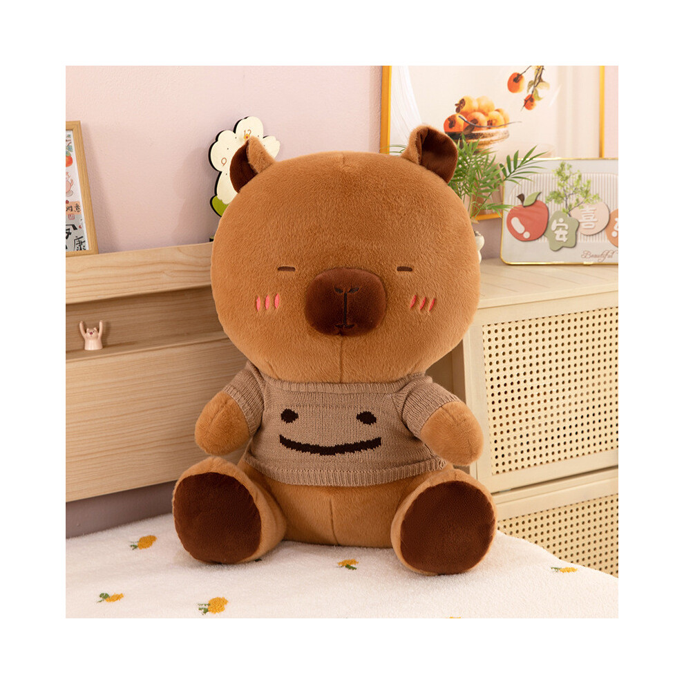 (Brown Sweater, 65cm) Red Smiling Sweater Capybara Plush Toy Soft Stuffed Animal Girls Kids Doll Gift-image-OPC-PGZGBPP-NEW