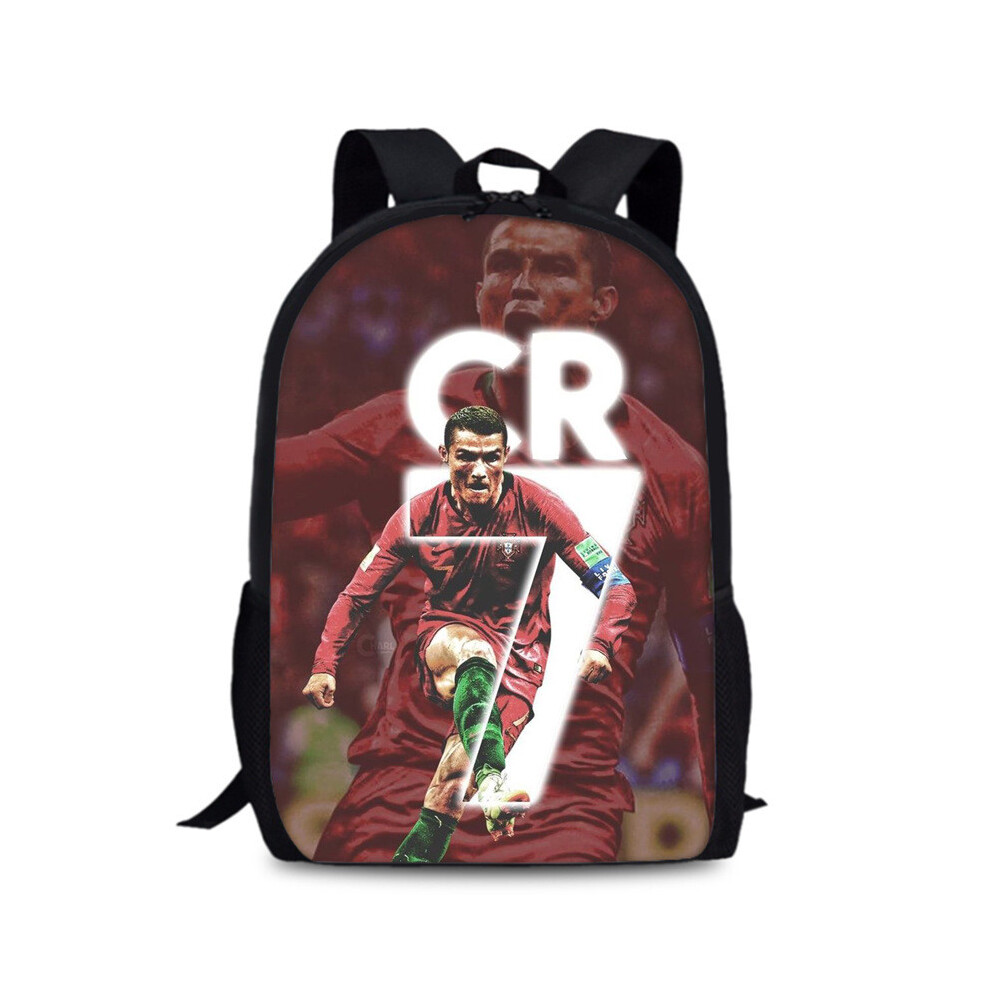 (Style 11) Cristiano 15in Ronaldo Oxford Backpack Large Capacity School Travel Bag Sports