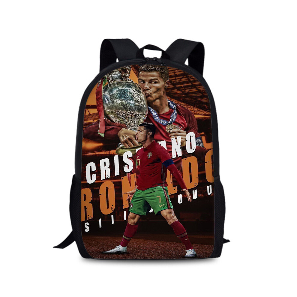 (Style 8) Cristiano 15in Ronaldo Oxford Backpack Large Capacity School Travel Bag Sports