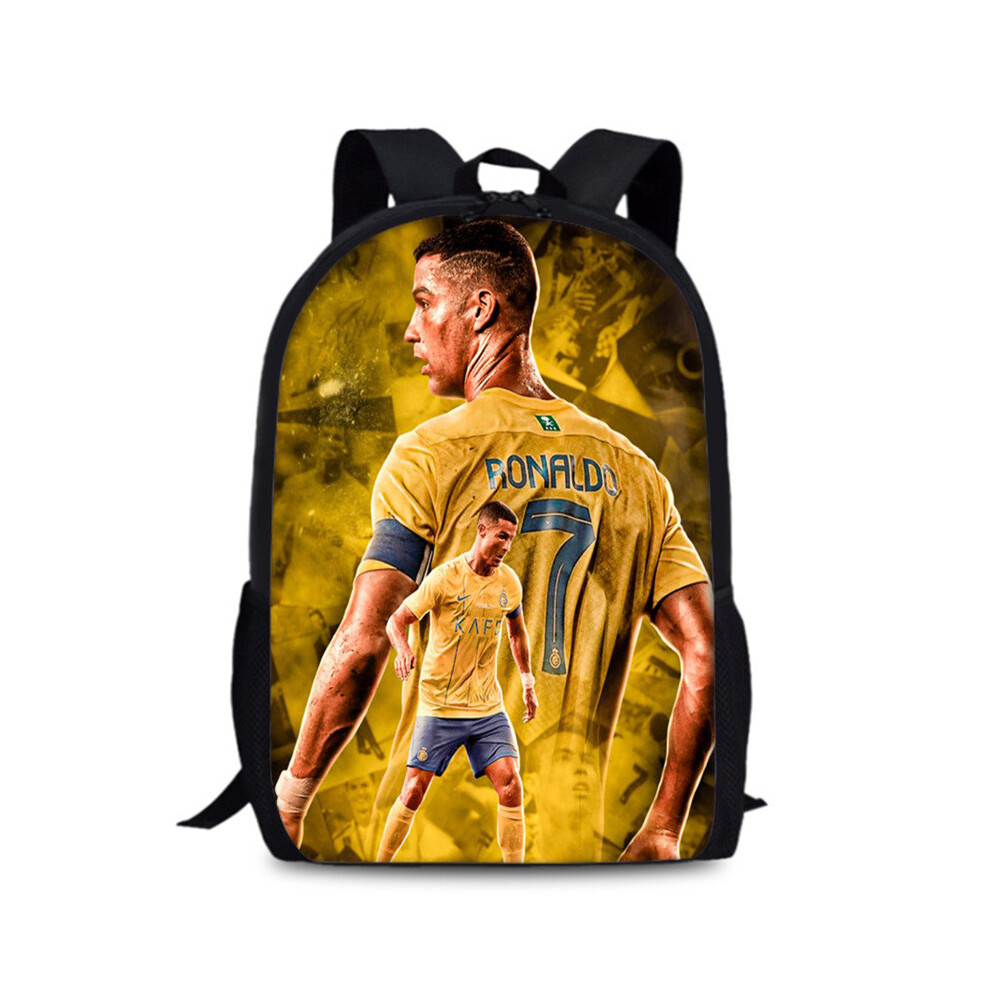 (Style 14) Cristiano 15in Ronaldo Oxford Backpack Large Capacity School Travel Bag Sports