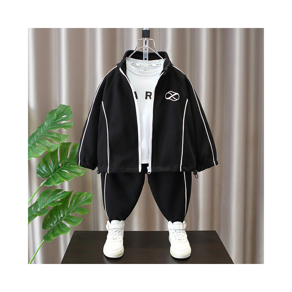 (StyleB)Ensemble de sport élégant style coréen garçons manches longues polyvalent et confortable tenue d'automne pour enfants
