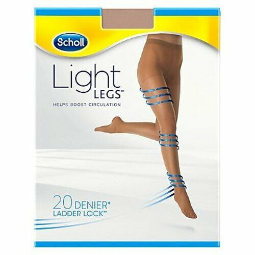 Scholl NEW SCHOLL LIGHT LEGS COMPRESSION TIGHTS 20 DEN NUDE LARGE