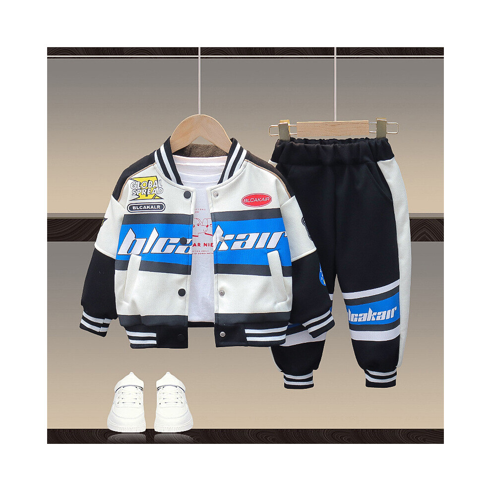 (Blue,140cm)Ensemble élégant tenue de course garçon pour printemps automne veste coton doux pantalon et
