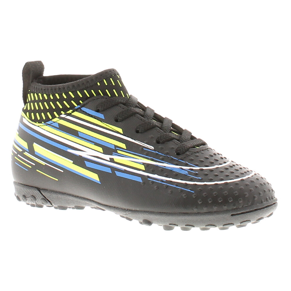 (Black, 10 (Children's)) Turf 90 Boys Trainers Football Astro Turf Boots Scott Elasticated black UK Size