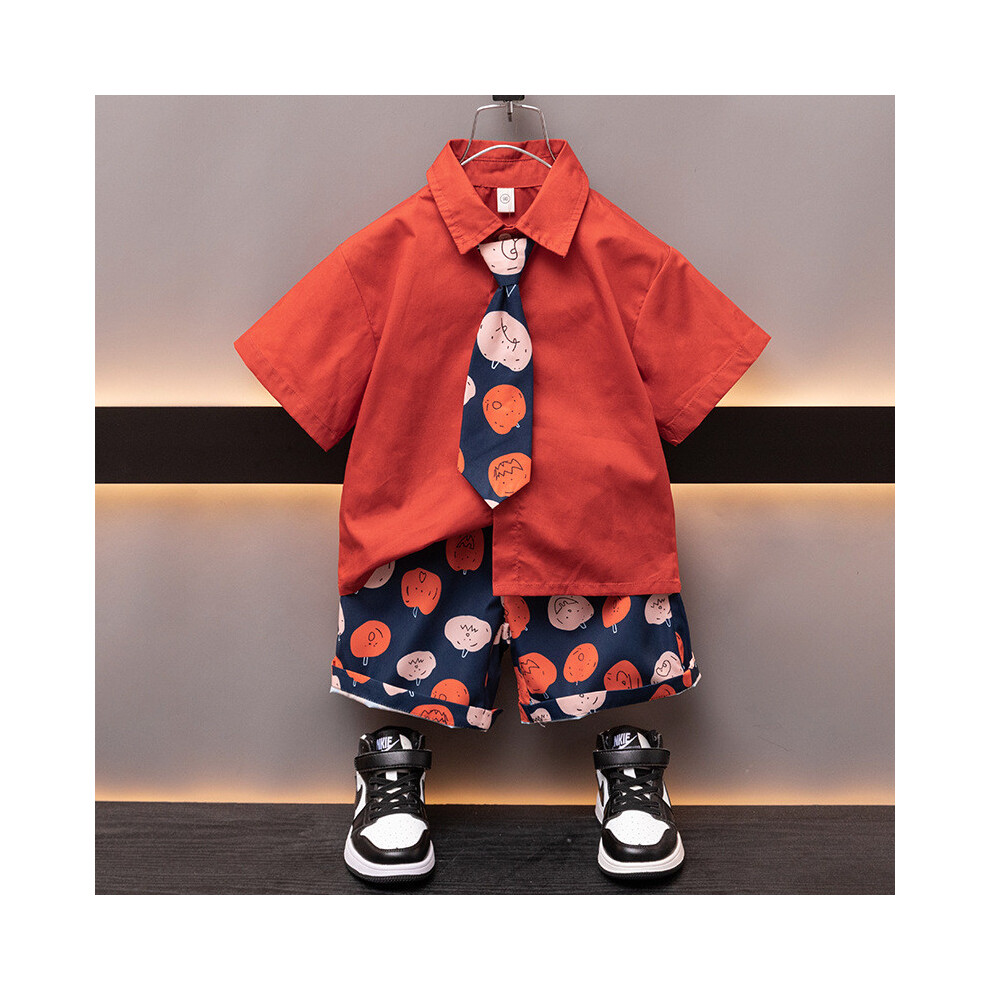 (StyleE)Ensemble vêtements été garçon doux et respirant confortable tenue deux pièces pour enfant
