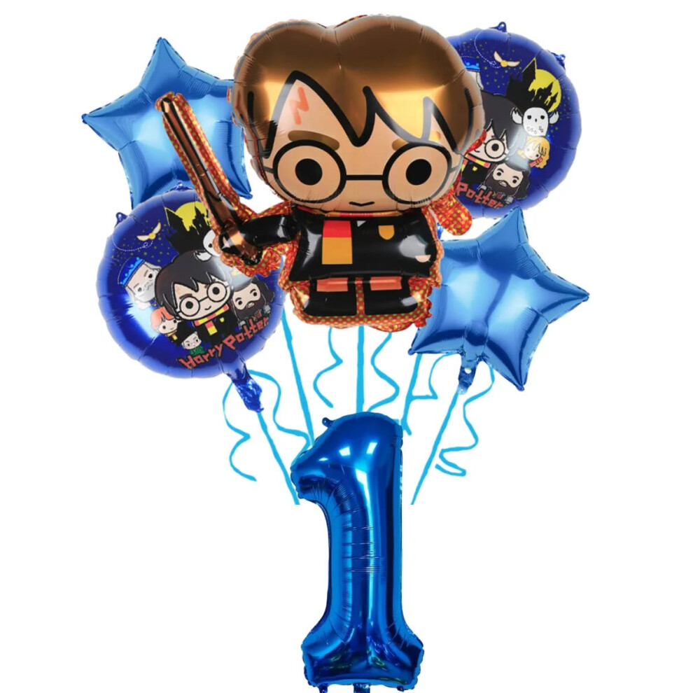(Balloons -6pcs, Other) Cartoon Harries Movie Potters Birthday Party Balloon Set Disposable Party Tableware Baby Shower Banner Background Party Suppli-image-OPC-PGZHWRX-NEW