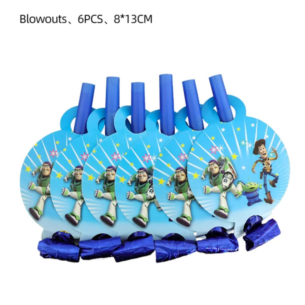 (6pcs-1, as picture) Toy Story Birthday Party Supplies Bracelets Stickers Mask for Kid Boy Pinata Goody Bag Fillers Buzz Lightyear Party Favors Gift-image-OPC-PGZJ2HT-NEW