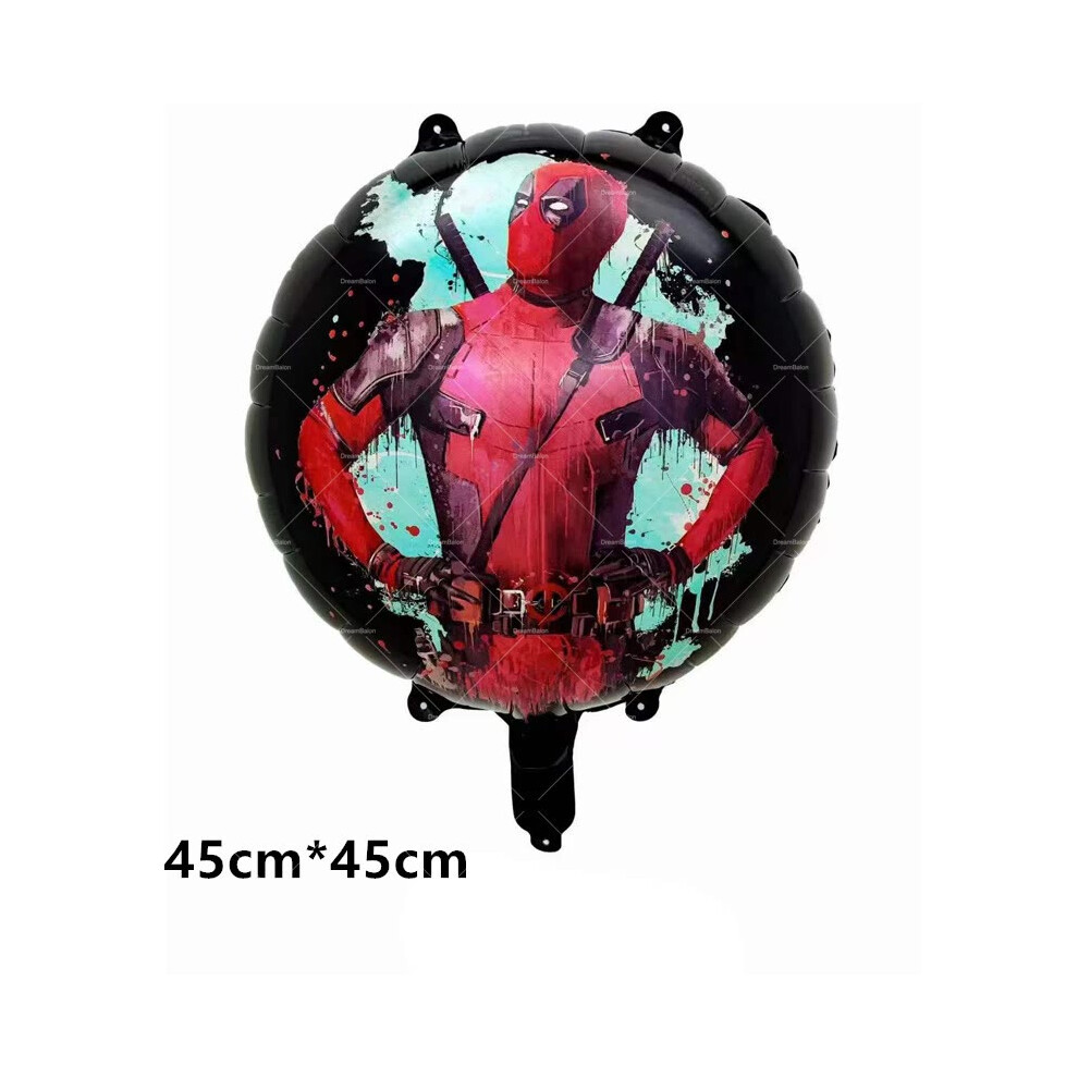 (1pcs Foil Balloon-1, Other) Deadpool And Wolverine Balloons Happy Birthday Banner Party Decoration Hero Cake Toppers Disposable Tableware Background Sticke