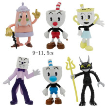 (cake decor 6pcs, Other) Cuphead Birthday Party Supplies Disposable Tableware Balloon Backdrop Cup Plate Sling Cake Topper Banner Home Decor Baby Shower