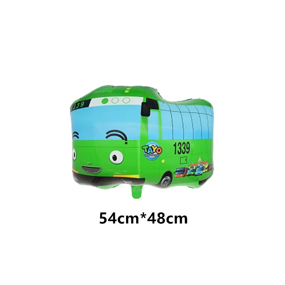 (1pcs Foil Balloon, Other) Tayo Bus Foil Balloons Cartoon Car Latex Ballons Cars Globos Kids Background Happy Birthday Banner Party Decoration Cake To-image-OPC-PGZJBB8-NEW
