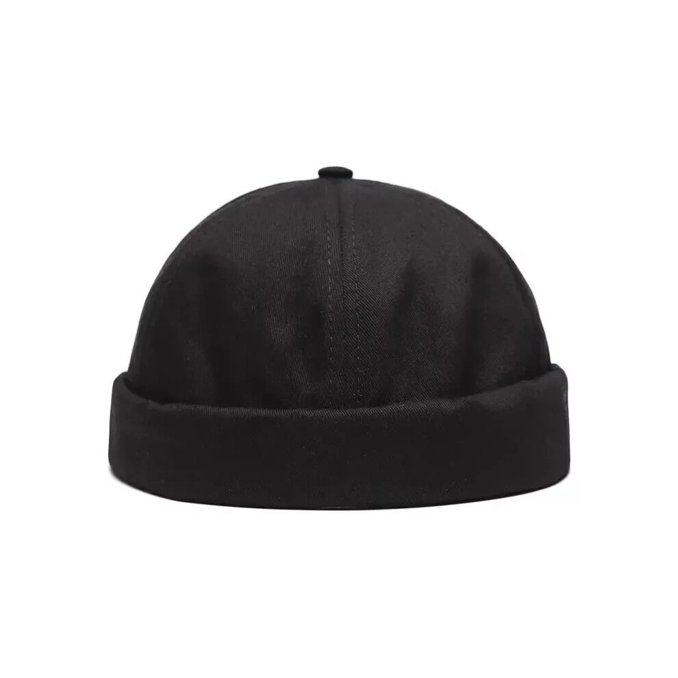 (Black) Men Solid Color Landlord Caps Spring and Autumn Melon Skin Hats Literary Hip Hop Hat Painter Cap-image-OPC-PGZJC2V-NEW