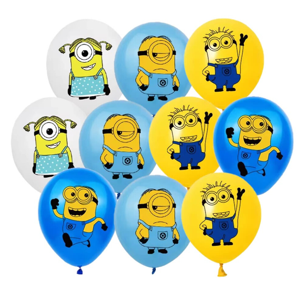(set3, 24pcs) 12/24/36PCS Minioned Balloons Set Children's Happy Birthday Party Decoration Latex Balloon Prop Baby Shower Supplies Kids Toys