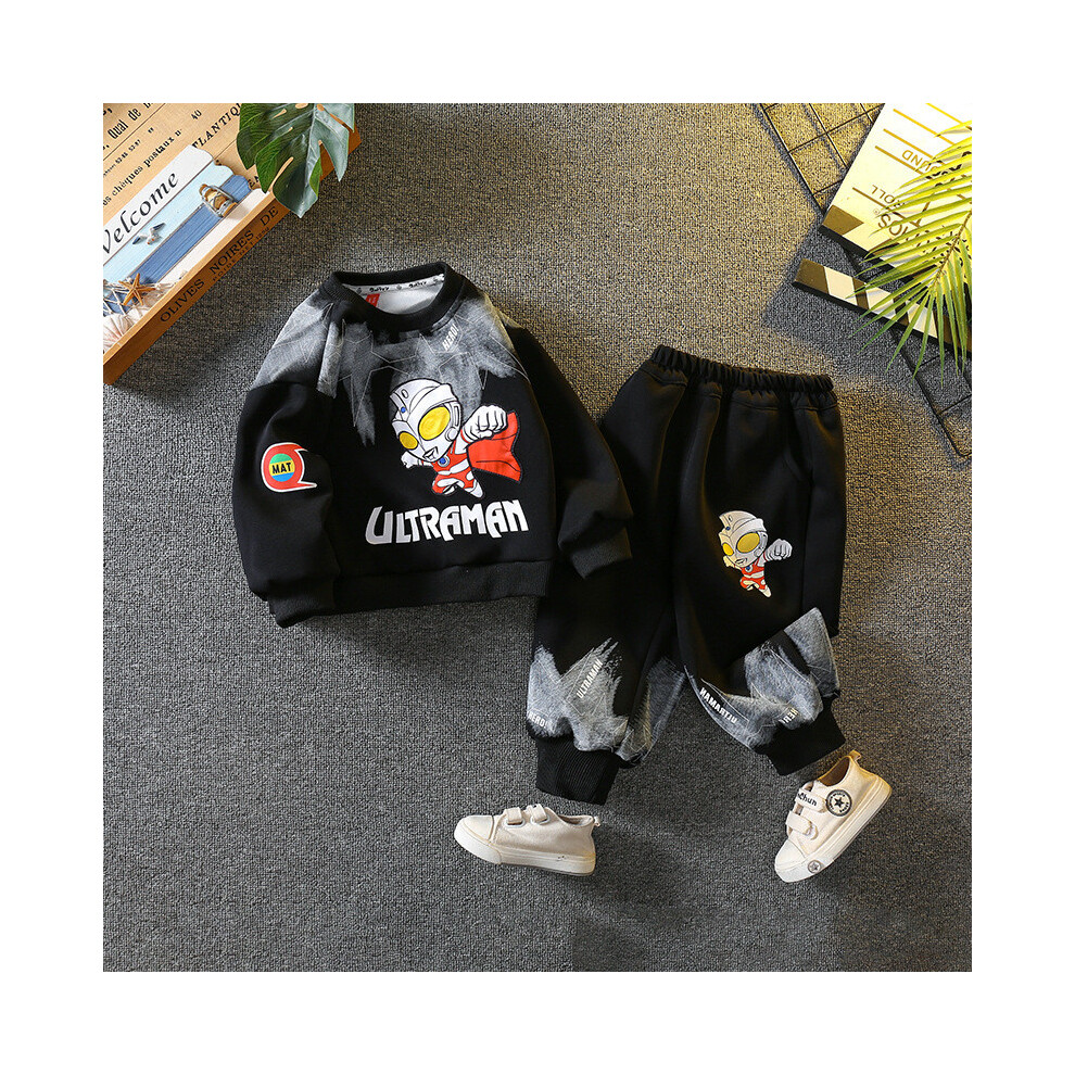 (Black,100cm)Ensemble élégant Ultraman garçons tenue automne tendance enfants printemps automne vêtements de sport