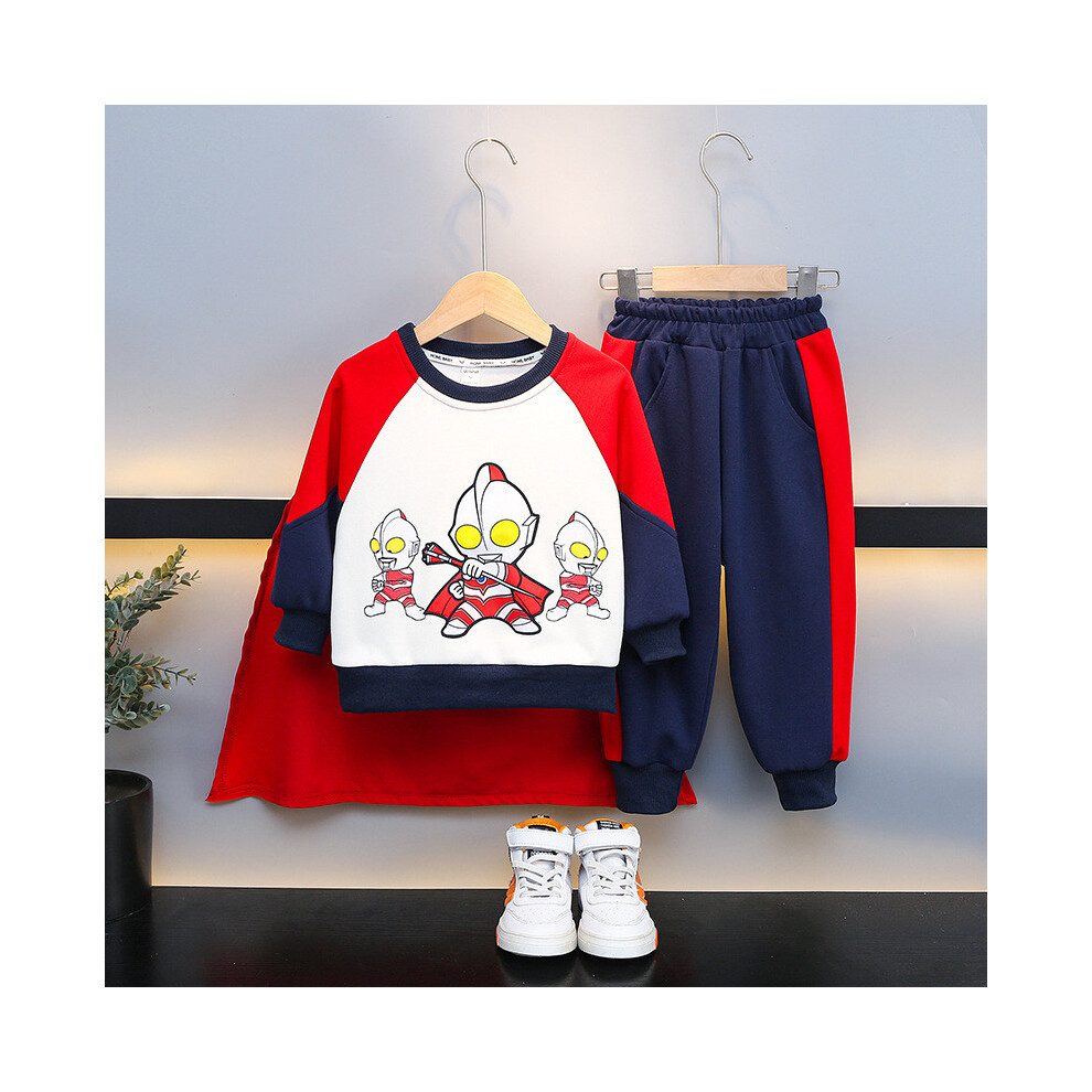 (StyleB,120cm)Ensemble sweat à capuche garçon Ultraman élégant coton sweat et pantalon printemps automne vêtements pour enfants de 3 à 8 ans
