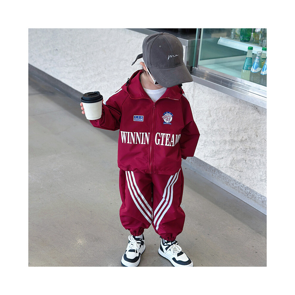 (Red,130cm)Ensemble de vêtements enfant chic survêtement garçon élégant parfait pour printemps et automne