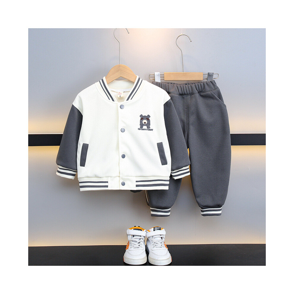 (Gray,150cm)Ensemble veste printemps cool garçon style baseball doux confortable coton porter pour enfants 38