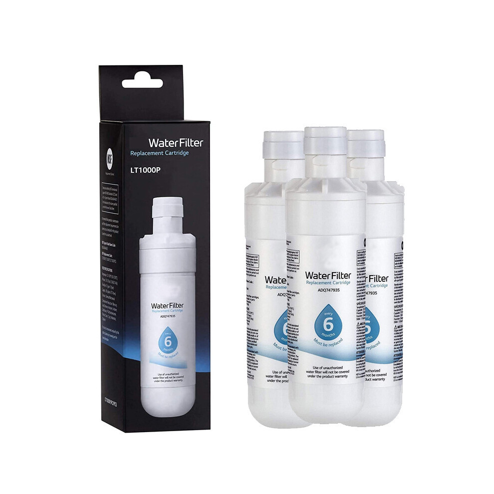 3 Pack Replacement For LG-LT1000P ADQ747935 Refrigerator Water Filter Kit