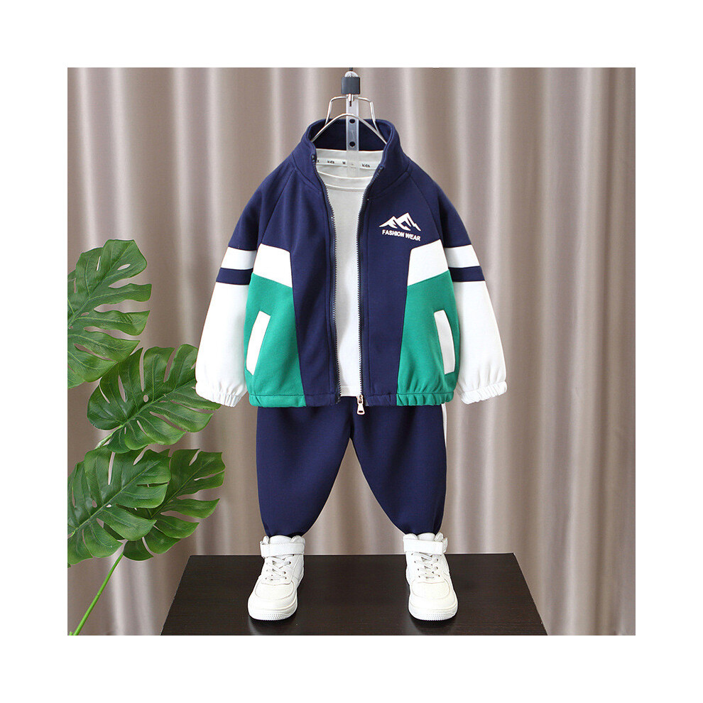 (StyleC)Ensemble deux pièces élégant bébé garçon tenue printemps coton doux sans capuche sweat pantalon