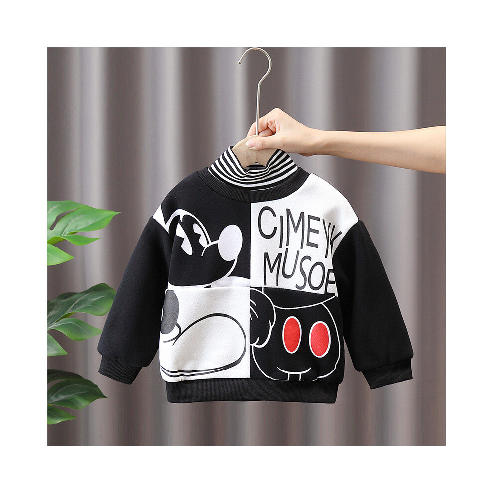 (Black Hoodie,130cm)Ensemble tenue hiver garçon design dessin animé confortable manches longues sweat pantalon et