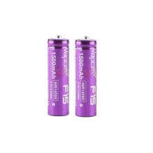 2x Vapcell F15 14500 1500mAh 3.7V Battery Button Top