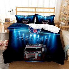 (13, Eu Double 200x200cm) Scania Truck Duvet Cover Set 3D Print Soft Comforter Cover Microfiber Bedding Set Trendy Truck Quilt Cover For Room Decor 2/3Pcs