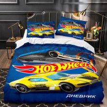 (6, UK Double) Monster Truck Hot Wheel 3D Printed Duvet Cover Pillowcase Bedding Set Twin Full Queen King Size for Bedroom Decor