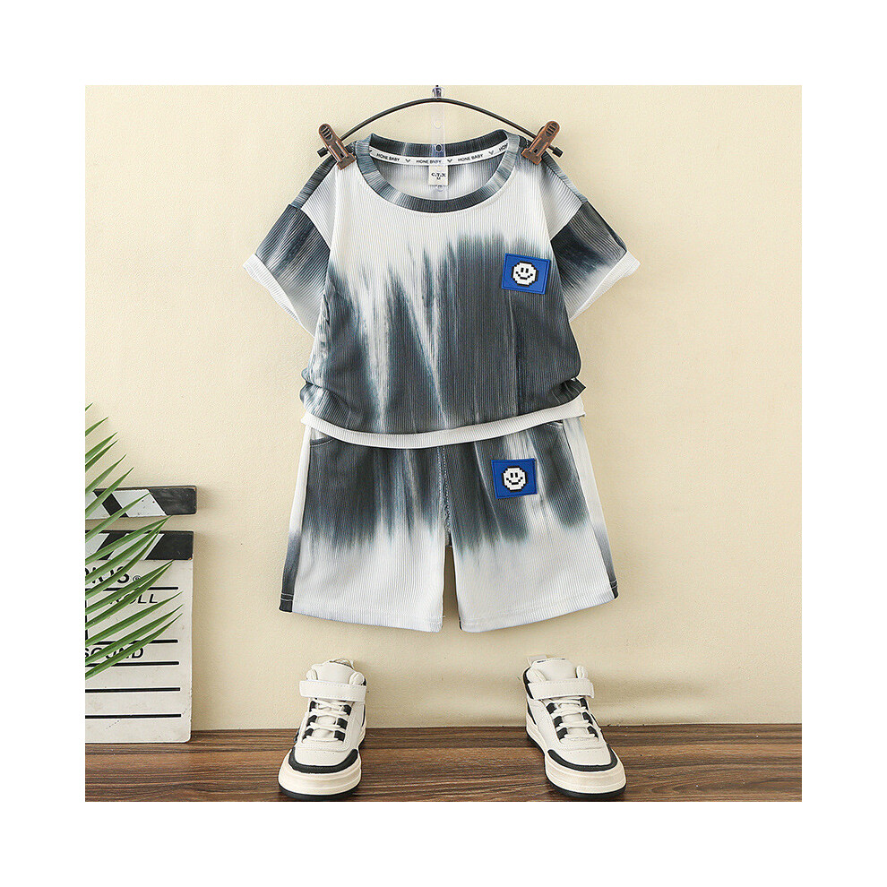 (StyleG)Adorable ensemble vêtements été manches courtes garçon chic tie dye vêtements de sport garçons pour